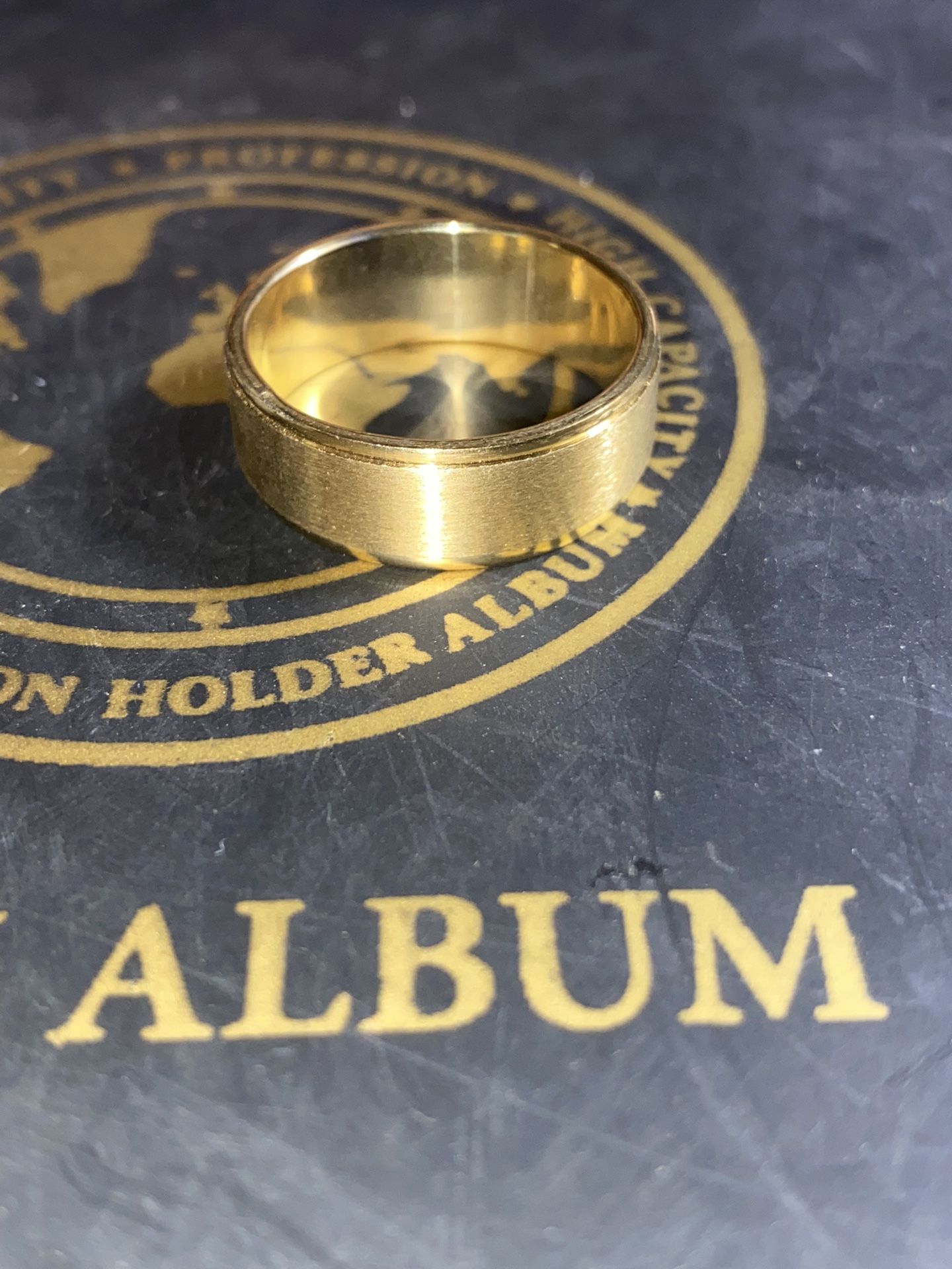 Size 11 stainless steel golden man’s band
