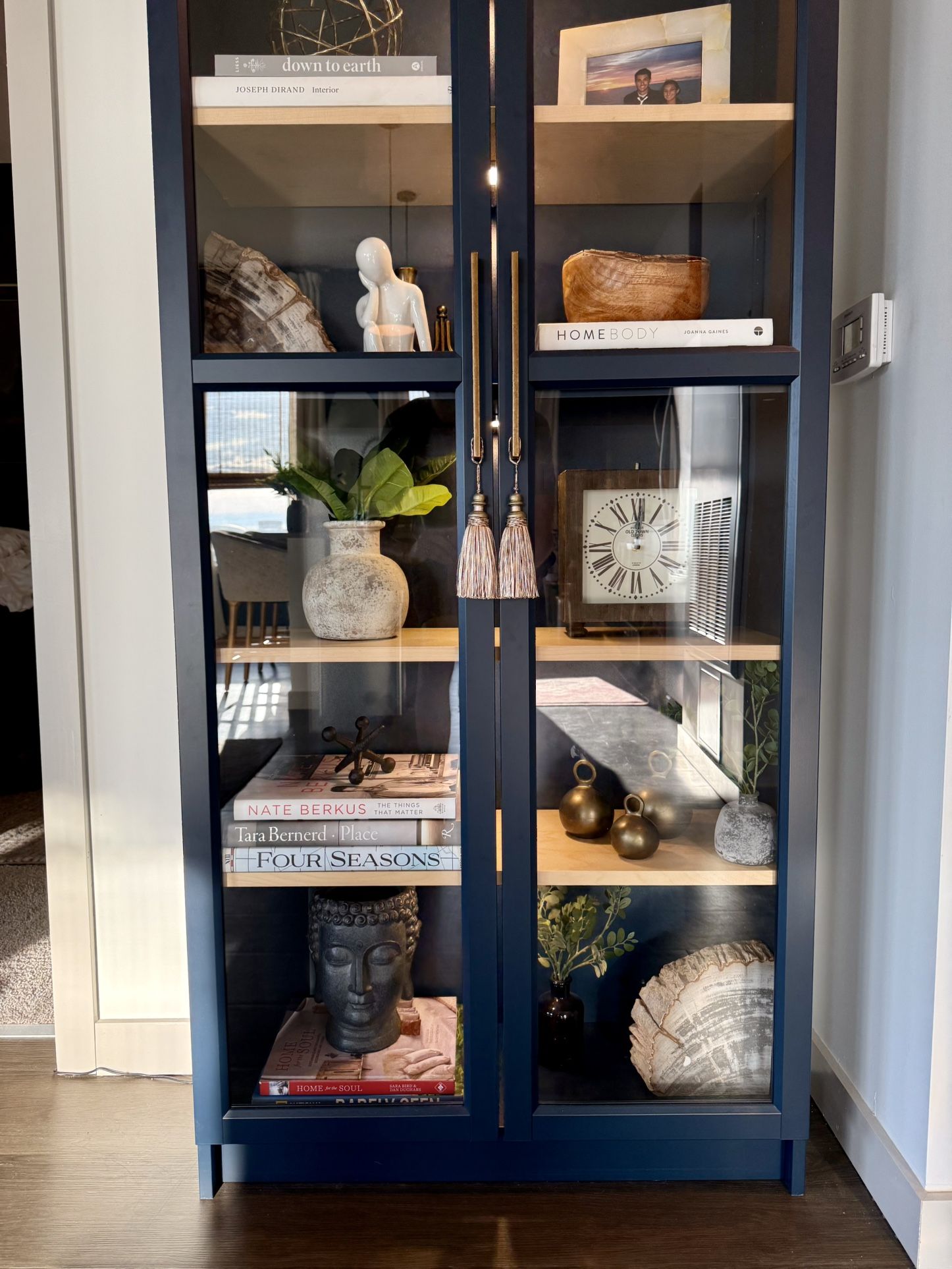 Large Bookshelf With Glass Doors