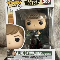 Pop!-Star Wars-Luke Skywalker & Grogu-#583,Vinyl Figure