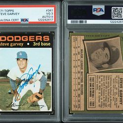 1971 Topps Steve Garvey rookie card - PSA 3/Auto 9