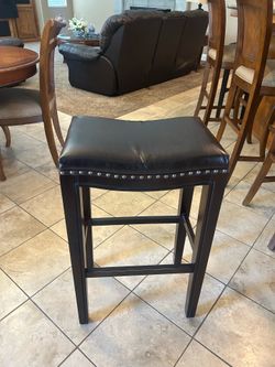 Set of two Padded bar height stools