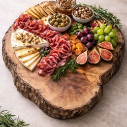PARTY SIZE - Charcuterie Plates Real Wood Rounds 30-36” - Live Edge California Sycamore 