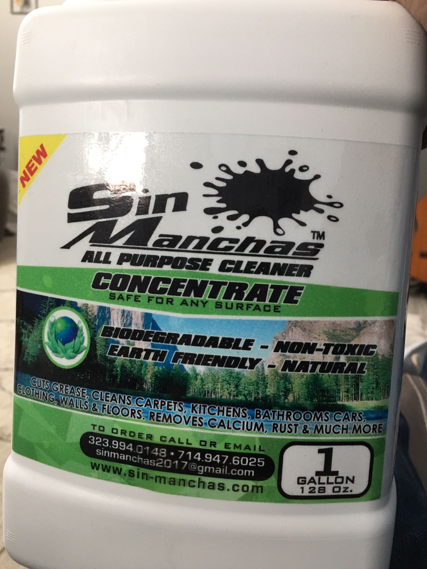 Sin Manchas All Natural Cleaner!!! By the Gallon