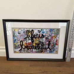 Banksy Life Is Beautiful Framed Art Print 