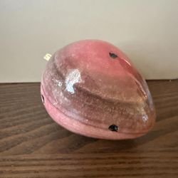 Vintage Alabaster Stone Strawberry Carved Fruit MCM Decor