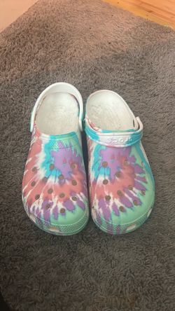 Tie dye crocs