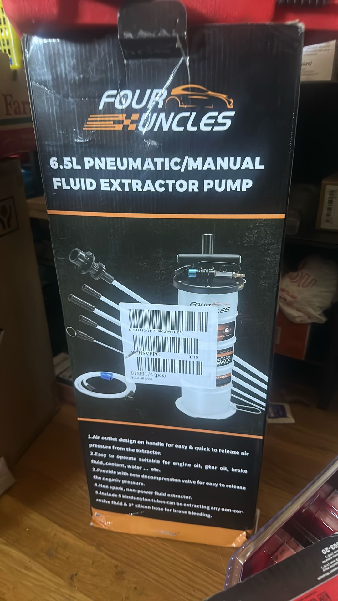 Pneumatic or Manuel  6.5 Litter Extractor Fluid Pump 
