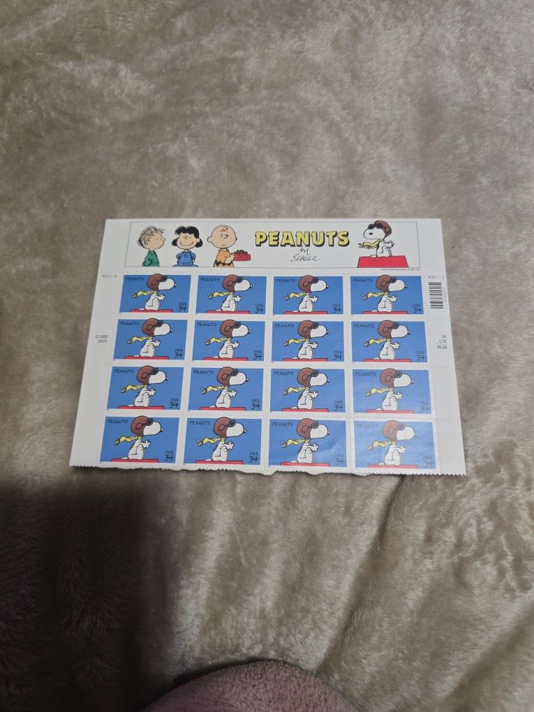 Collectible Snoopy Stamp Sheet