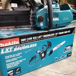 Makita 36-Volt [18V X2) LXT Brushless 16" Chainsaw.  Tool-Only 