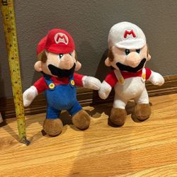 Small Plush Marios One Regular One Fire Power