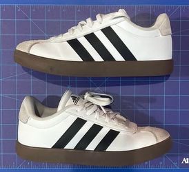 Adidas White Low-Top Sneakers, Court VL 3.0, size 4Y