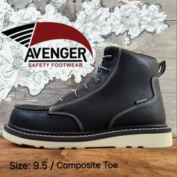 New AVENGER Composite Toe
Moc Toe Wedge Construction Work
Boots Botas Size: 9.5