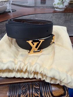 Louis Vuitton Reversible Belt Gold LV Buckle