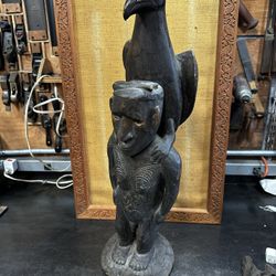 Antique African Senufo Hand Carved Fertility Statue Hardwood