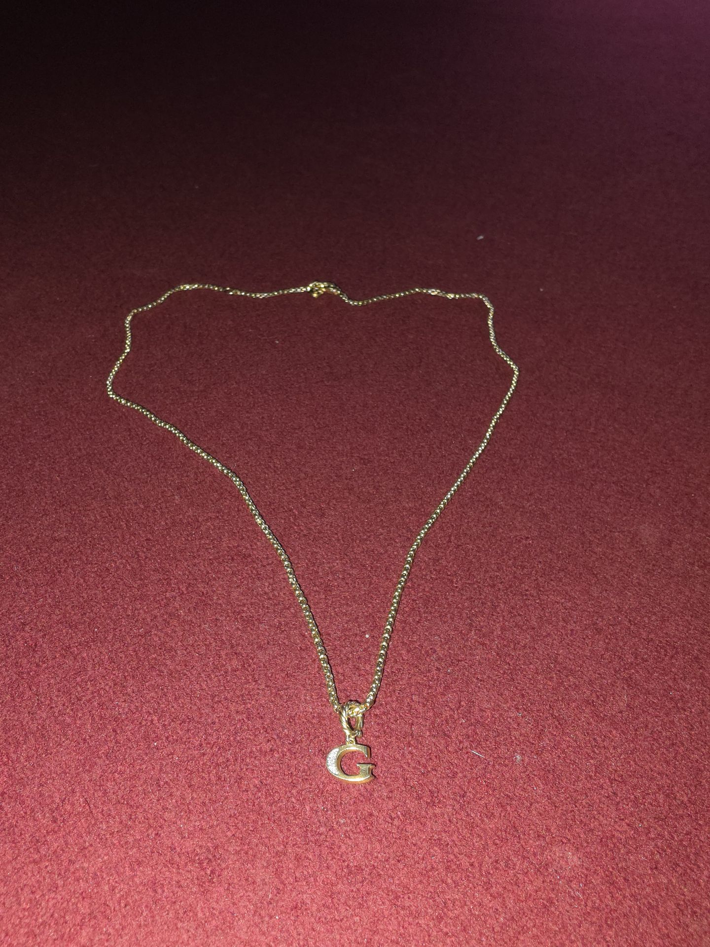 18k Yellow Gold David Yurman Box Chain (With Letter G)