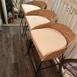 Wicker Bar Stools 