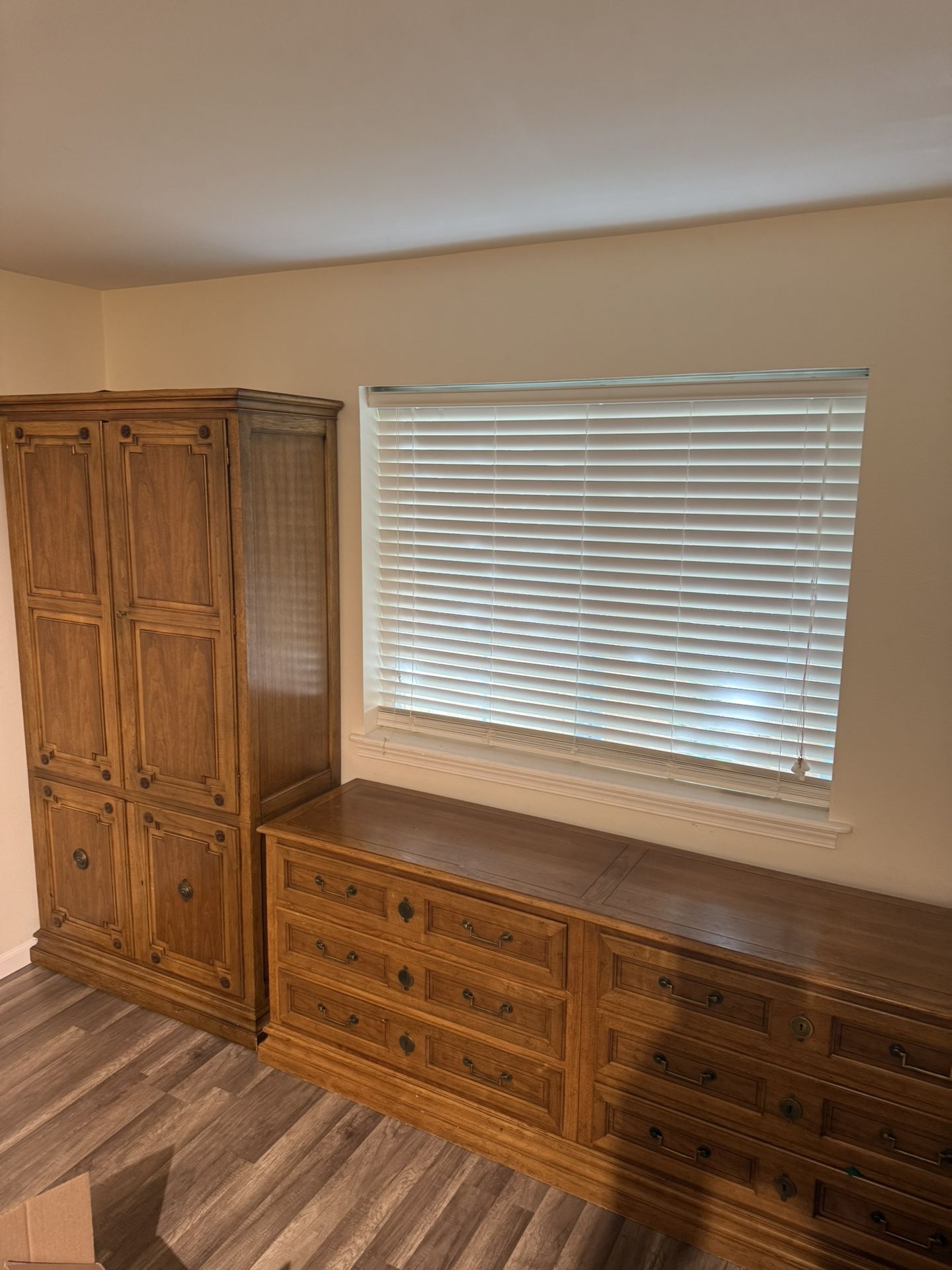 Armoire (tall cabinet) and a dresser (chests of drawers)