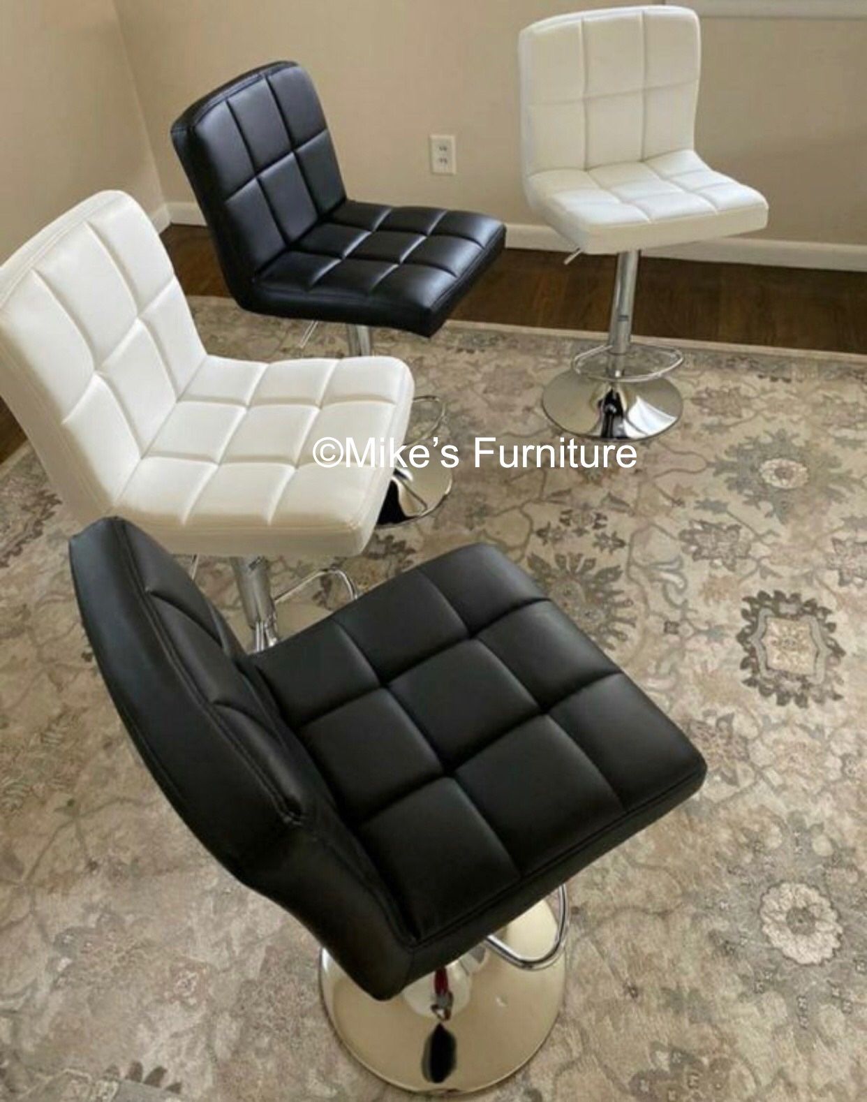 New Adjustable Bar Stools (3 Colors Available ) Black White Gray