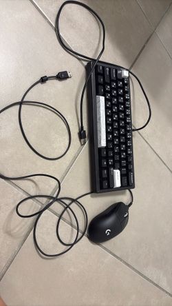 The key board is a 61qk and the mouse is a g pro