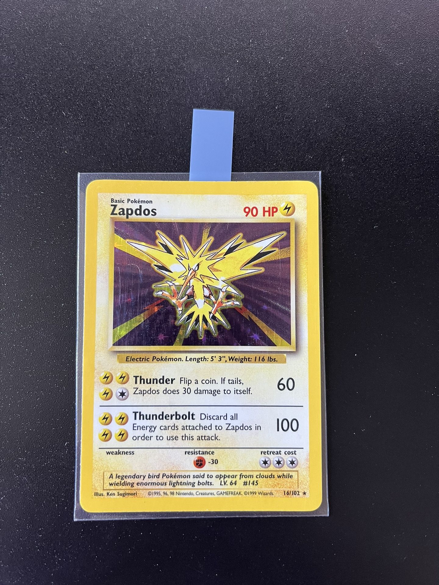 Zapdos - Holographic Base Set Pokemon Card #2