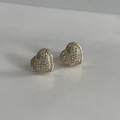 Gold Plated Heart Earrings