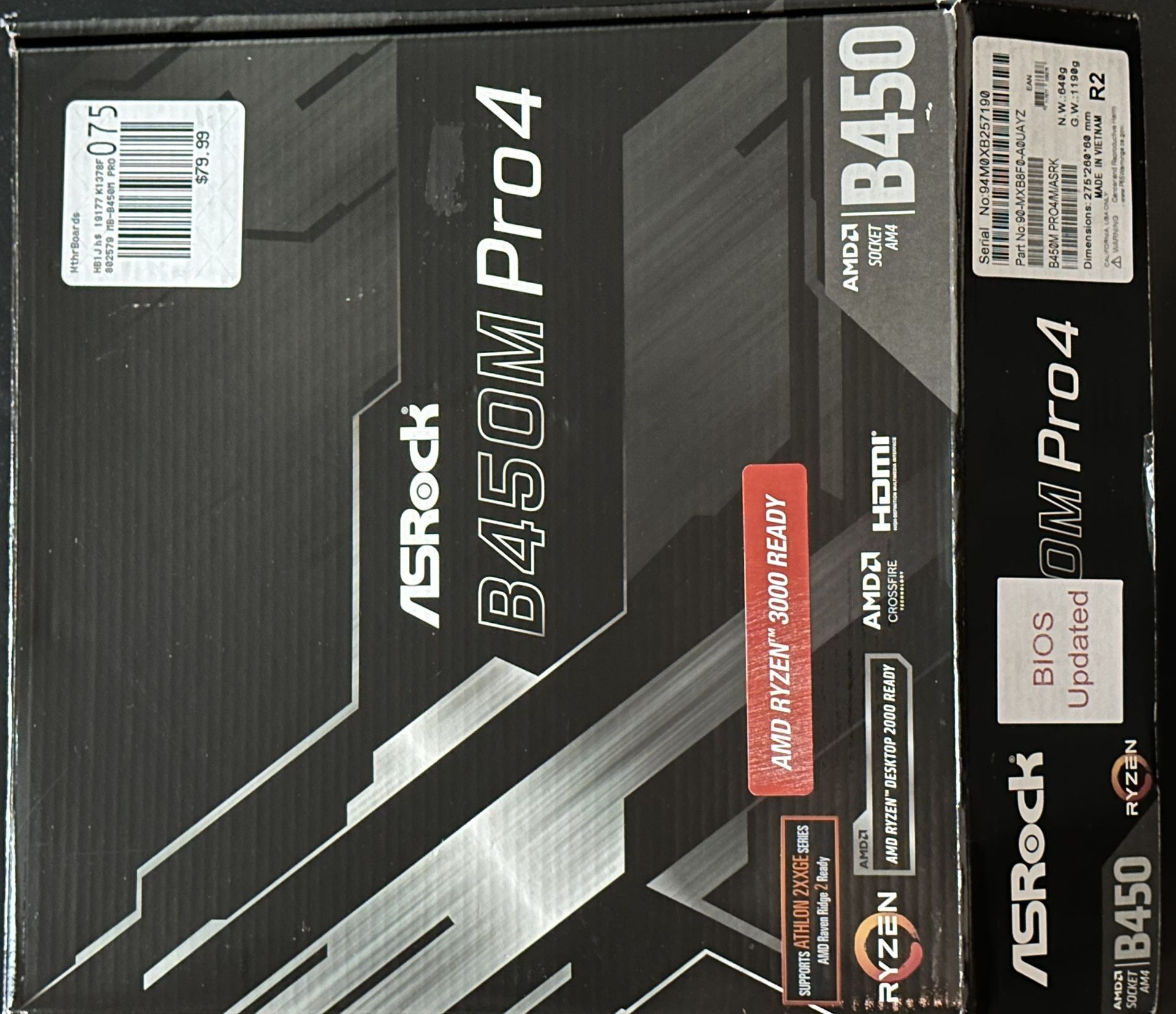 AsRock B450M Pro4 AM4 Motherboard