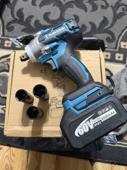 High Power 21V Brushless Impact Wrench Set - 550Nm, 3000 RPM, 2x 6.0Ah Battery & Fast Charger Included (Blue), Tools, Tool Box, Tools for Men.Forward 