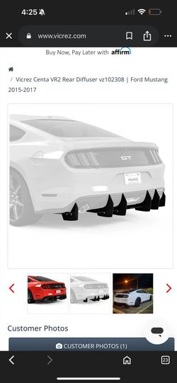 2017 Mustang Rear Diffuser