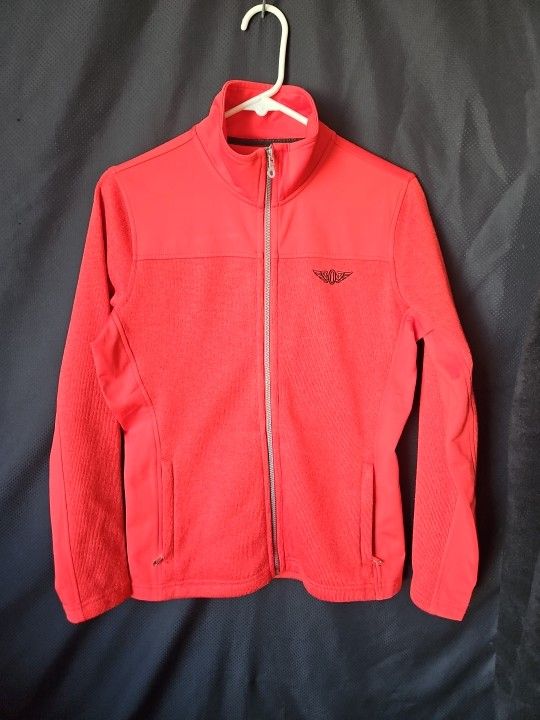 Straight Down Jacket Mens Small Red Golf Full Zip Lightweight Golf