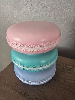 New 6" H Stacked Macaroons Tabletop Decor
