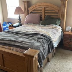 Queen Size Solid Wood Bed Frame – $185 OBO