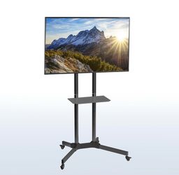 Rolling TV Floor Stand with Shelf
