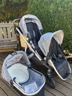Vista & Rumble seat Bundle W/Bassinet W/rain guard  Baby Jogger