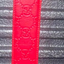 Gucci Belt Made In Italy Size 40 Color Red 