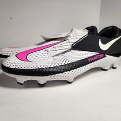 NEW Nike Phantom GT Academy Flyease Men's 11 Soccer Cleats White Black Pink Shoes