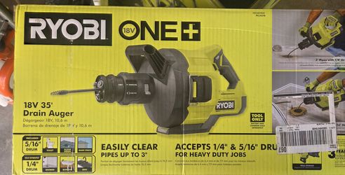 Ryobi 18v Drain Auger (New) (Tool Only) 