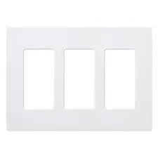 LUTRON - CLARO DECORA 3 GANG SCREWLESS WALL PLATE