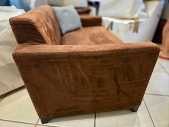 Mini brown fabric sofa