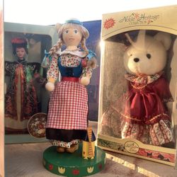 Chinese Empress Barbie Noble Heritage collection  Wooden Dutch girl figurine  