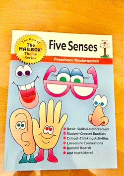 five senses books-4-NEW-learning, science, reading, coloring, teacher, sight, sound, hearing, touch