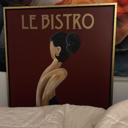 Big Canvas Painting Le Bistro maxims