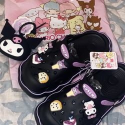 Sanrio Kuromi Rubber Clogs & iPod Pouch Bnew