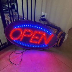 Open Light Up Sign