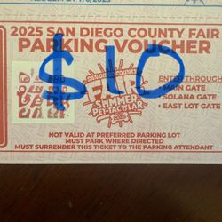 Del Mar Fair Parking Voucher