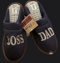 New Men Slippers Boss Dad Large Us 11- 12