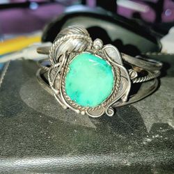 Sterling Silver Native Cuff Bracelet 