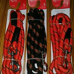 Braided Dog Leashes! Brand New! Size L 1/2" x 6' 