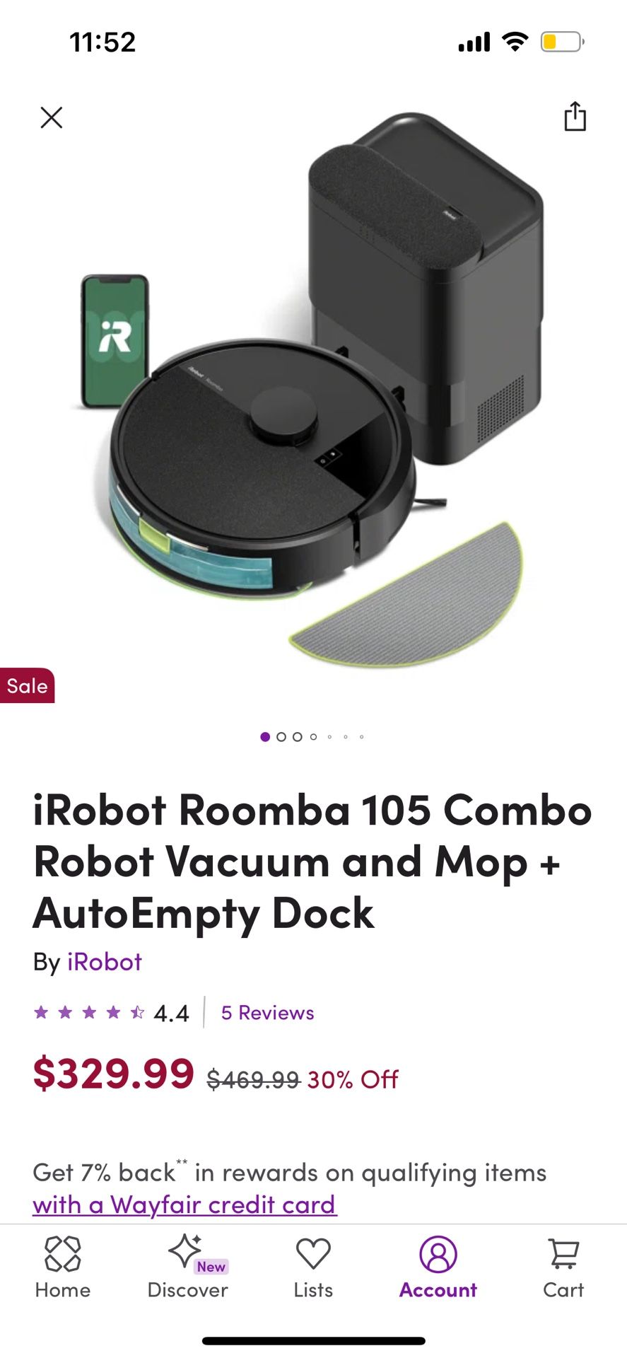 iRobot Rooms 105 Combo 