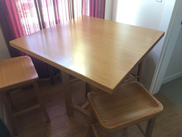 Dania Bamboo Dining Table With 4 Stools For In Olympia Wa Offerup