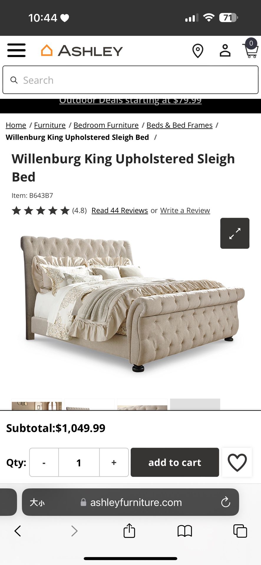 Wallenberg King Bed And Stearns & Foster Estate Firm Pillow Top